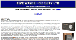 Desktop Screenshot of fwhifi.co.uk